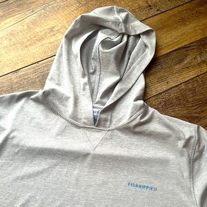 Fish Hippie Gray hooded sun shirt